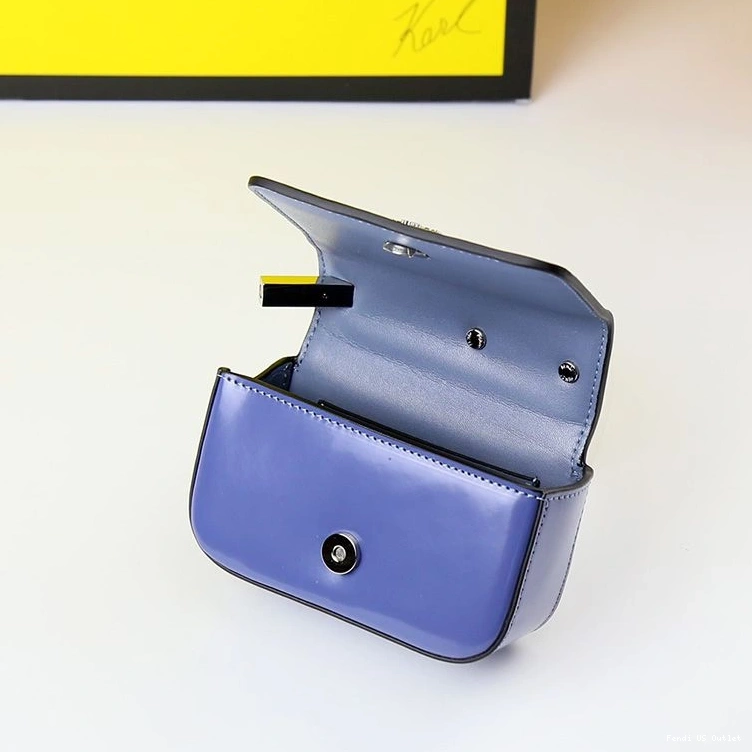 Vintage HOT Bag Nano Leather In Calf F Blue Fendi 0710